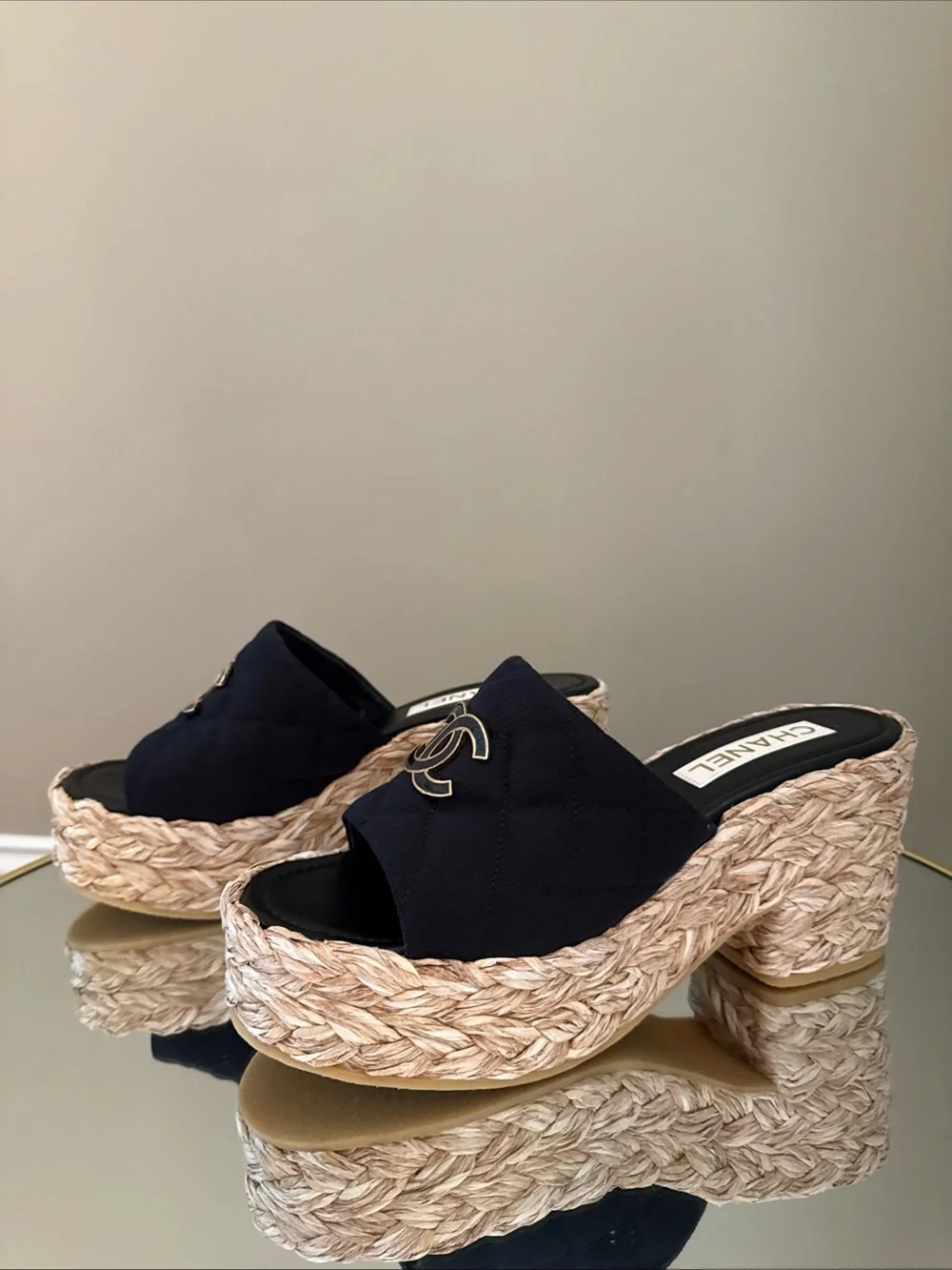 Chanel Dad Sandals CC logo Platform Mules size 41 - Picture 8 of 17
